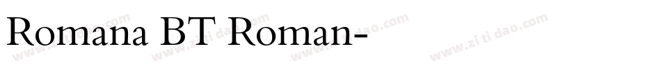 Romana BT Roman字体转换